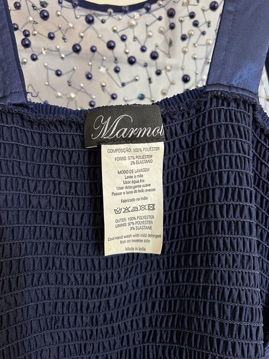 Vestido de cerimónia azul escuro tam. S