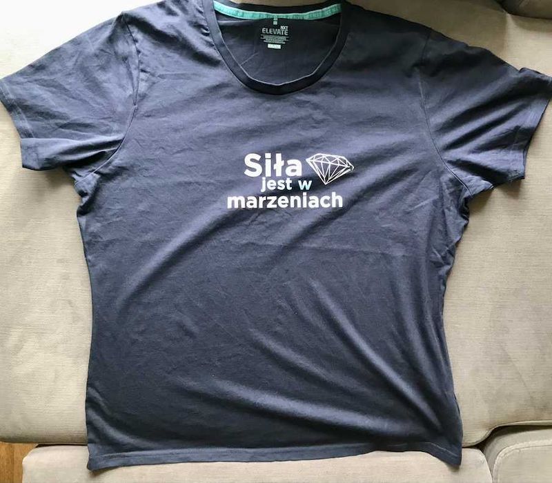 Koszulka siła jest w marzeniach 2XL, granatowa.