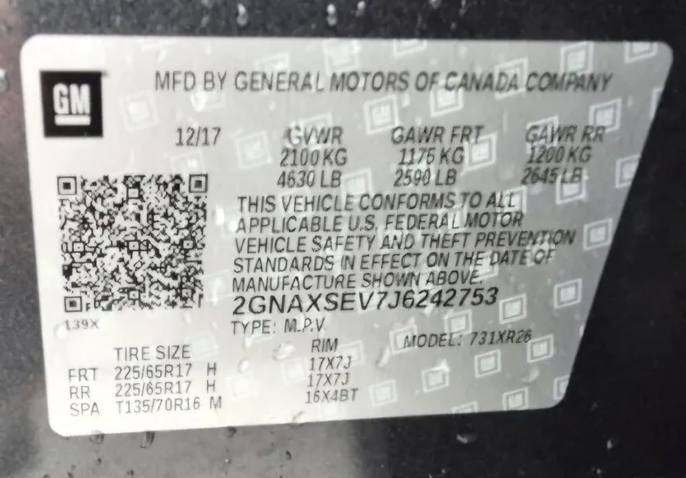 Chevrolet equinox 2017 1.5 AWD