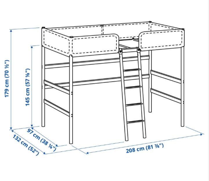 Estrutura de cama alta