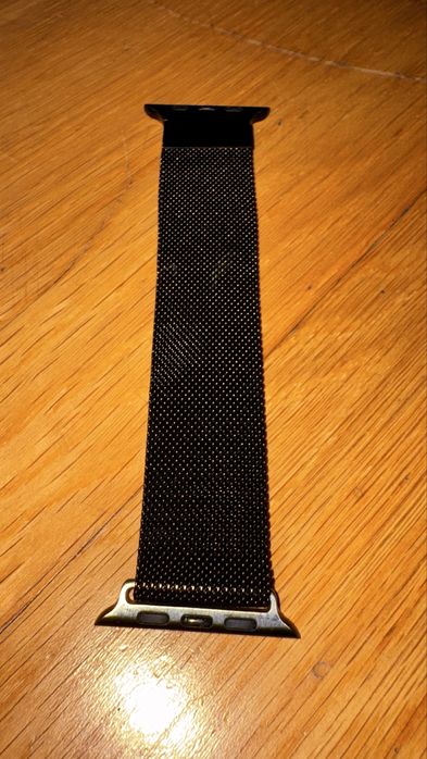 Bracelete malha metalica preta c/ fecho magnético