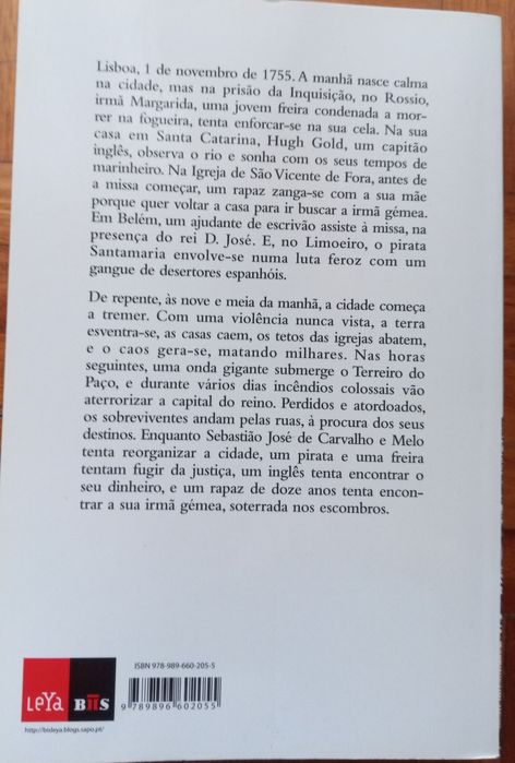Livro "Quando Lisboa Tremeu" Domingos Amaral