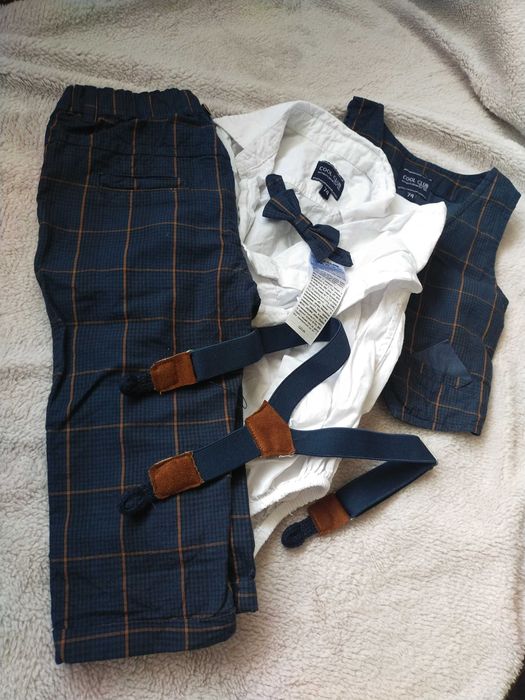 Ubranko do chrztu garnitur niemowlęcy rozmiar 74 cool club