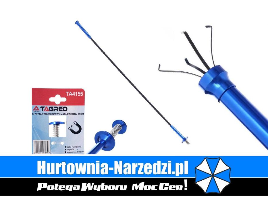 Chwytak magnetyczny elastyczny pazurkowy 61cm, szczypce TA4155