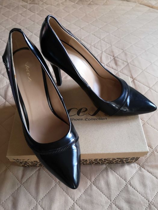 Szpilki czółenka czarne 41 klasyczne Vices