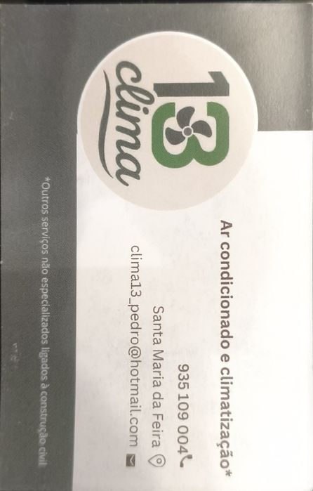 Serviços de climatização e ar condicionado, pichelaria/canalização