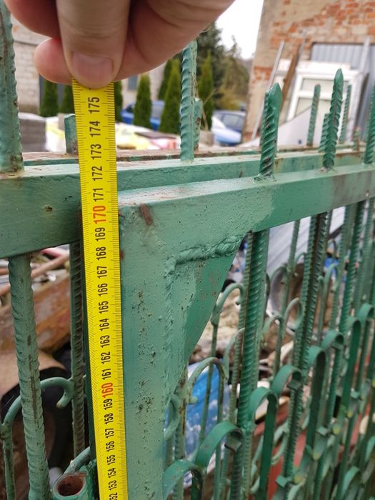 Brama stalowa wjazdowa z furtką 366cm+105cm x  170cm