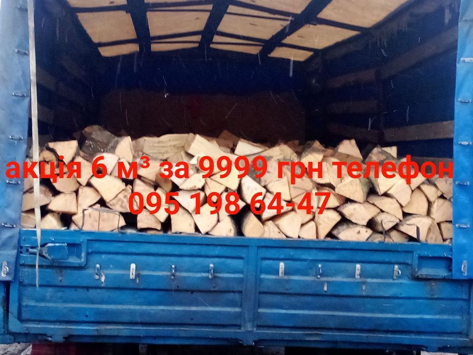 Готові рубані дрова твердої породи граб, ясен