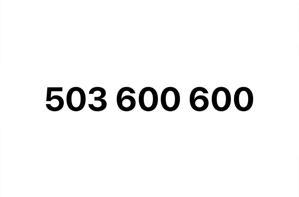 Wyjątkowy złoty numer telefonu – 503 600 600