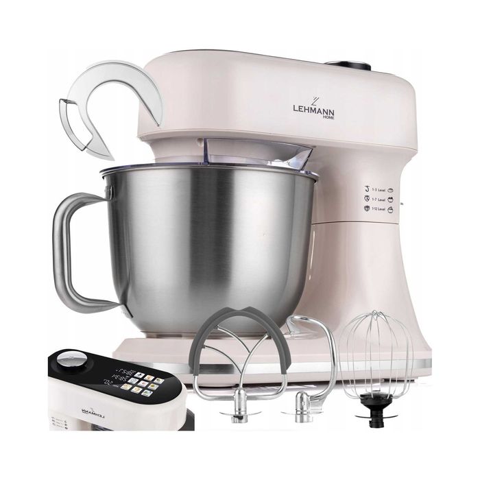 Robot planetarny kuchenny grzana misa waga wyświetlacz LCD mocny 1500W