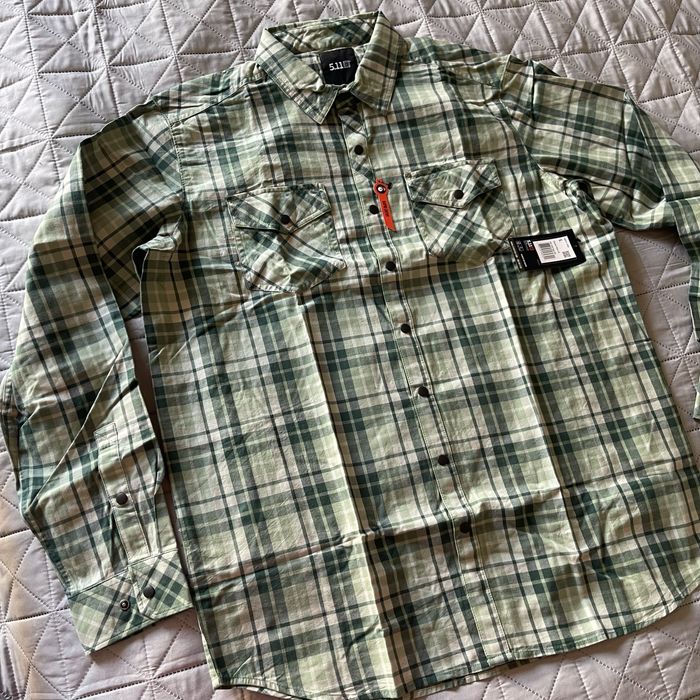 Сорочка 5.11 tactical Gunner Plaid Long Sleeve Shirt розмір М,XL