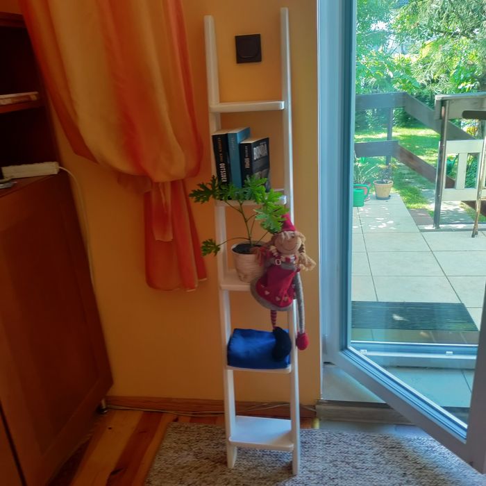 Drabinka półeczka  ozdobna biała