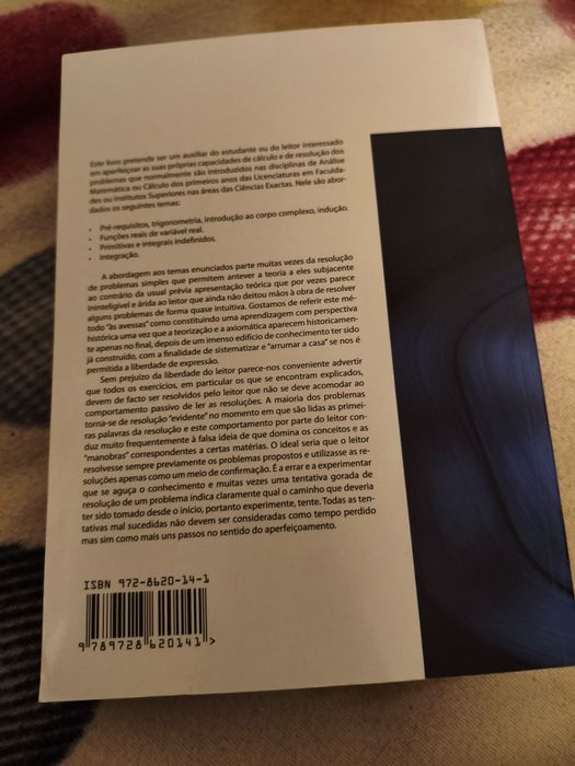 Livro Análise Matemática 1, Vasco Simões
