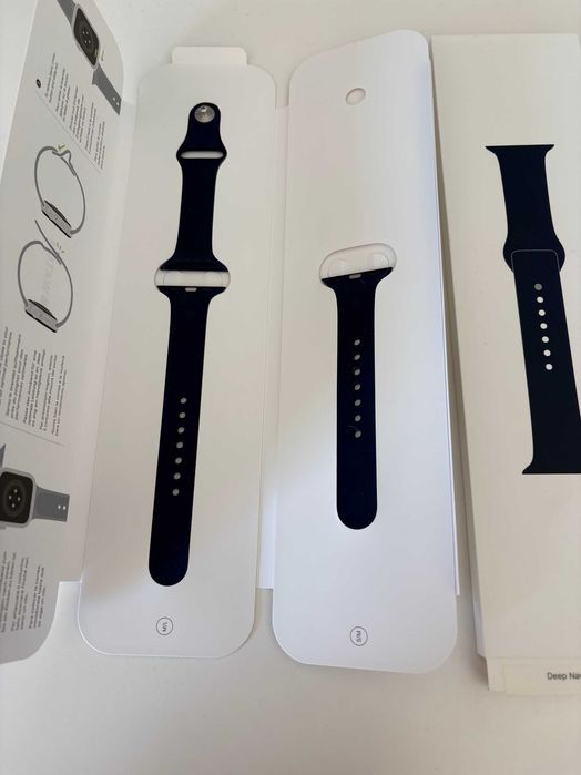 NOWY ORYGINALNY pasek Apple Watch 2/3/4/5/6/7/8/9 granatowy deep navy