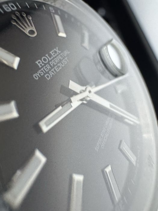 Rolex Datejust (Швейцарія ETA 2834) 41MM Oyster braslet Silver Black