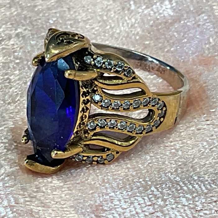 Anel senhora prata 925 banhada a ouro medi,19,5 m