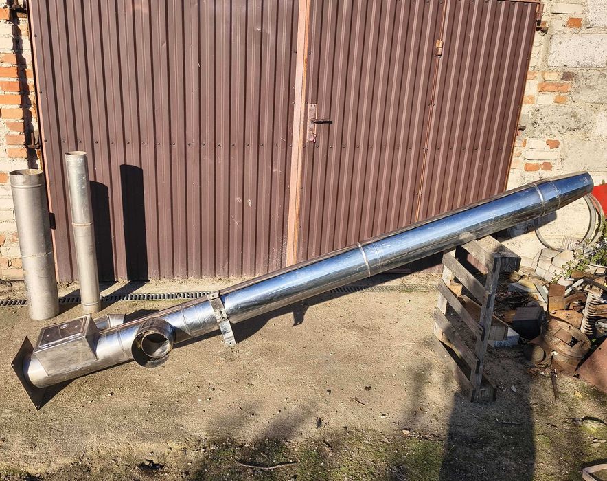 Komin ze stali nierdzewnej izolowany 3m wraz z rurami zestaw