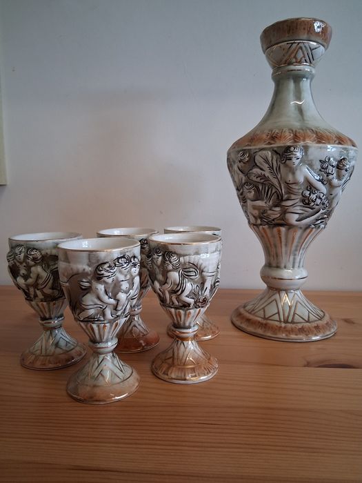 Garrafa + 5 Copos Alfal Alcobaça