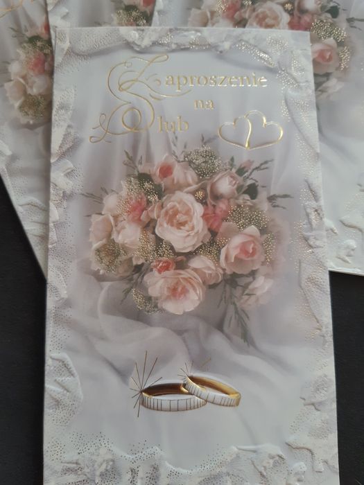 Zaproszenie ślub 4 szt. Nowe