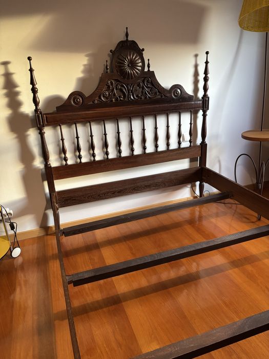 Cama madeira exótica africana de jambire -maciça