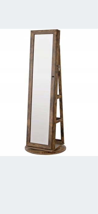 Szafka na biżuterię z lustrem obrotowa, zamykana na kluczyk , toaletka