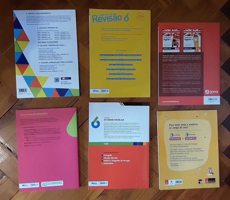 Livros de Atividades: Testes + Provas Aferição - 6º Ano - De 5€ a 8€!