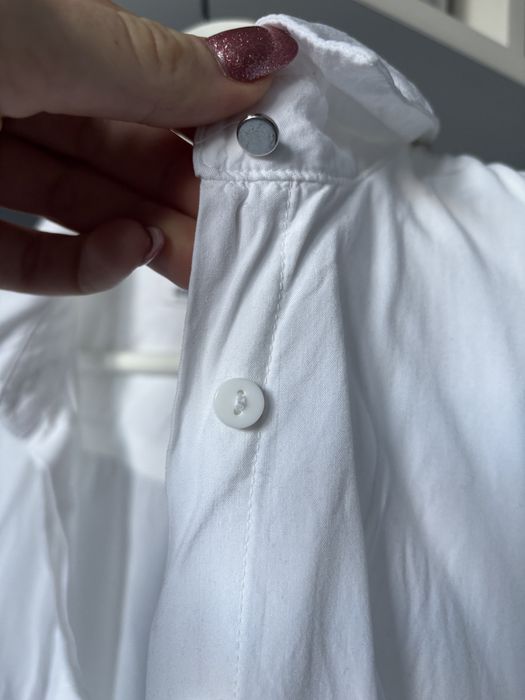 biała koszula 100% wisokoza, elegancka koszula z kołnierzykiem