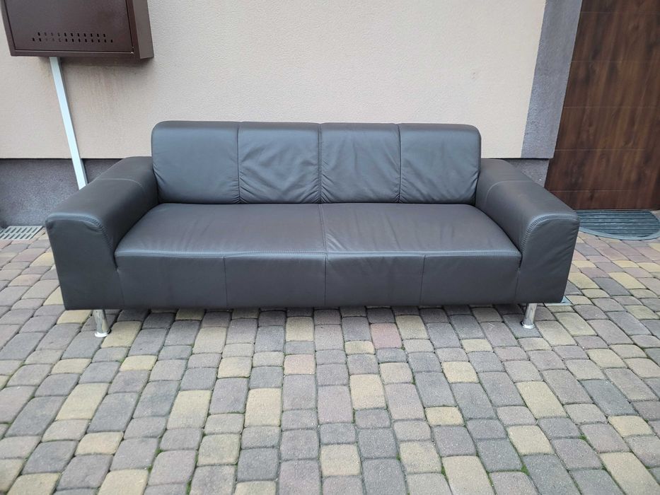 Sofa Trzyosobowa Ze Skóry Naturalnej  Nowoczesny Design