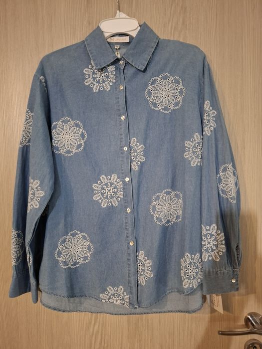 Lamiar nowa koszula a'la jeans w haftowane mandale