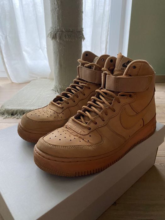 Nike Air force 1 Flax Beżowe Camel