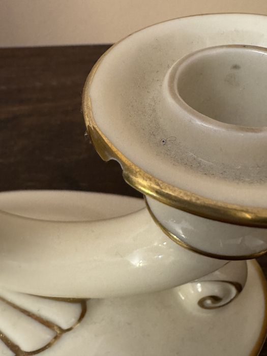 Swiecznik porcelanowy antyk firma waldershof