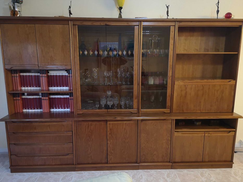 Armario com vitrine e bar