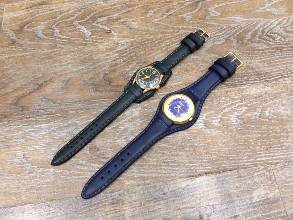 Объемный ремешок с напульсником ручной работы из натуральной кожи