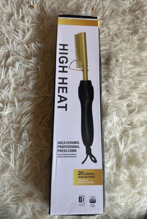 Pente elétrico 2 em 1, Alisa e cacheia