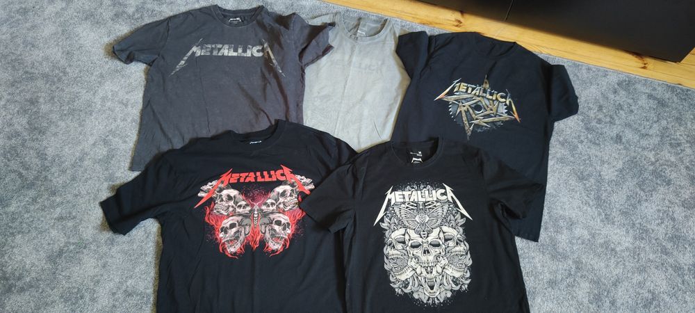5 sztuk koszulek Metallica za 80 zł