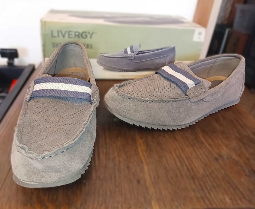 Mokasyny Loafers męskie skórzane Livergy lekkie i wygodne rozmiar 43