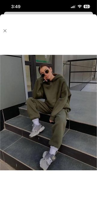 костюм оверсайз хакі