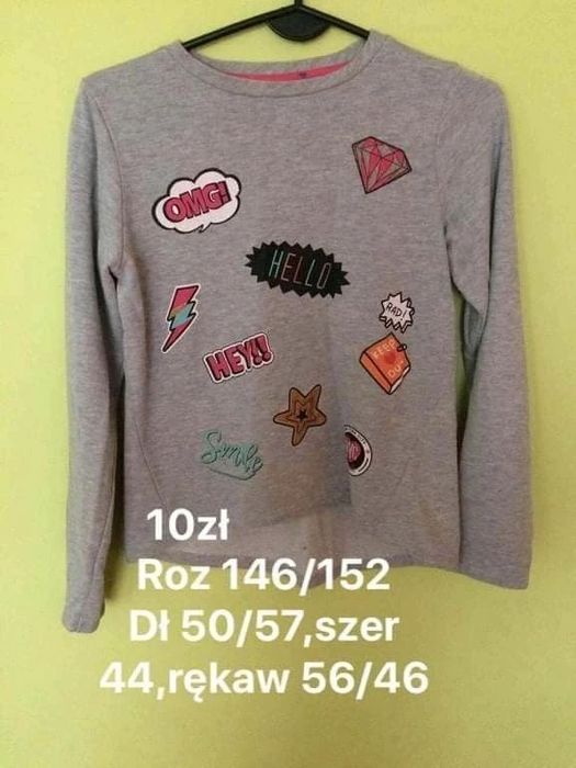 Szara bluza po jednym dziecku Roz 146/152