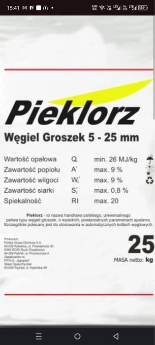 Węgiel, eko-groszek opał PROMOCJA