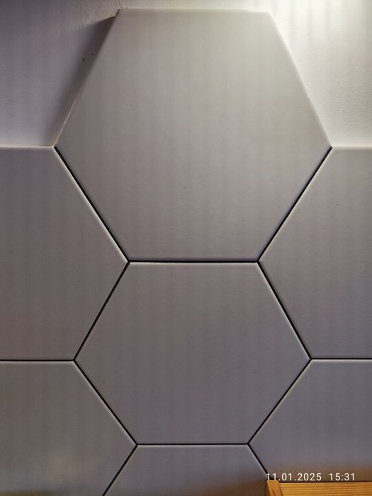 Płytki białe Hexagon sześciokąt