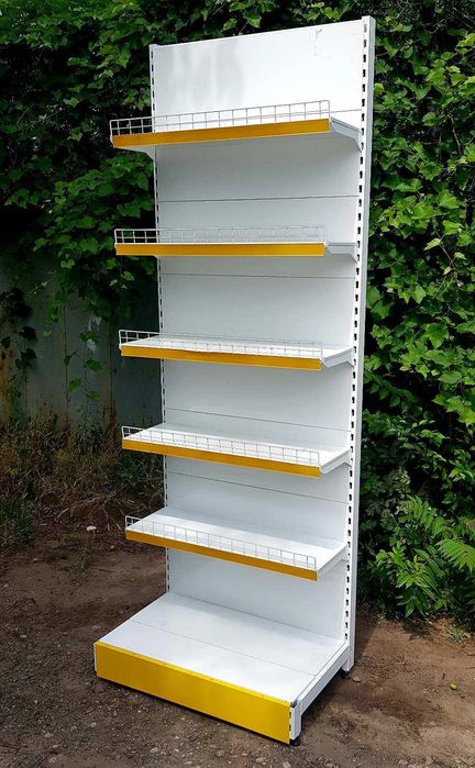 Торговый стеллаж витрина односторонний пристеновой модерн бу