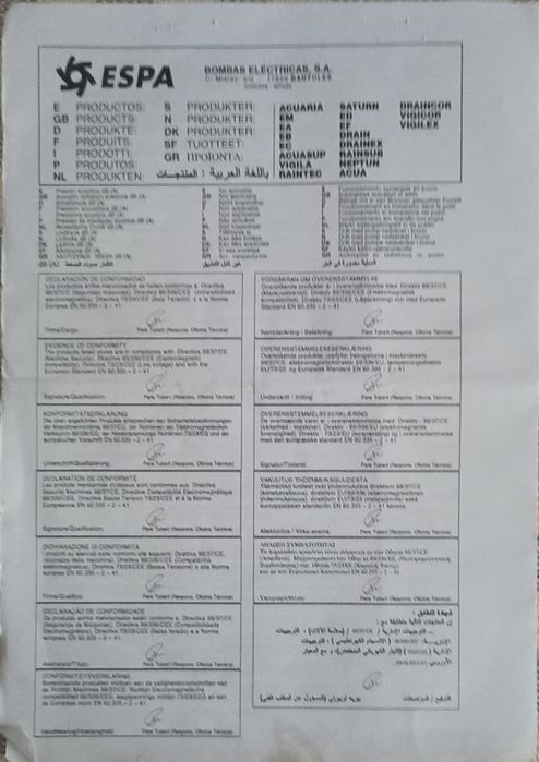 Bomba de água submersível