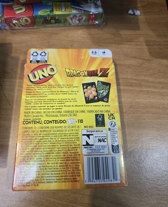 Uno dragon ball novo selado em caixa