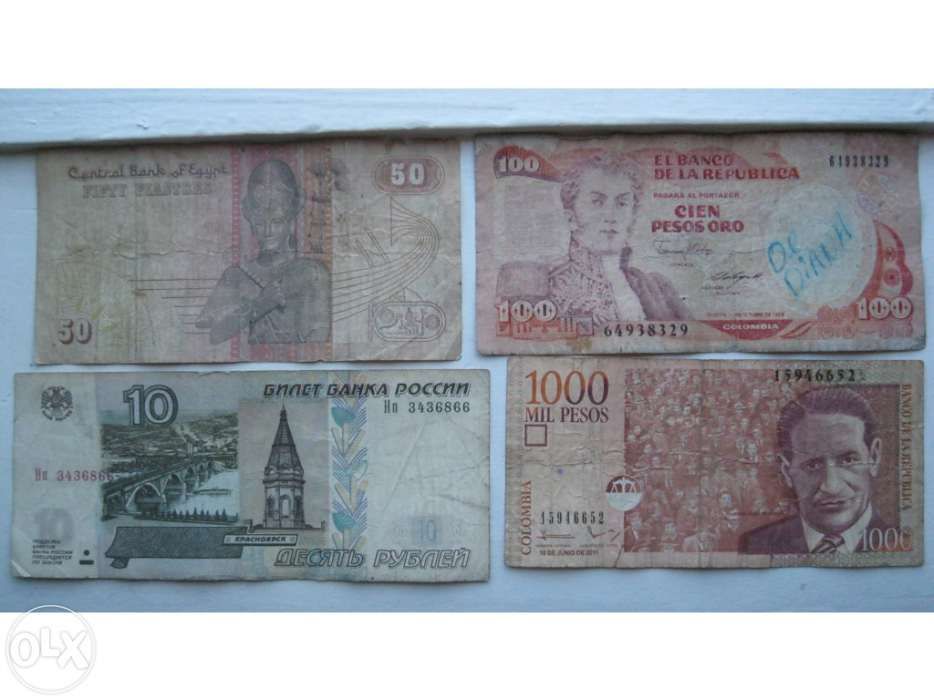 Notas internacionais troco o vende-se