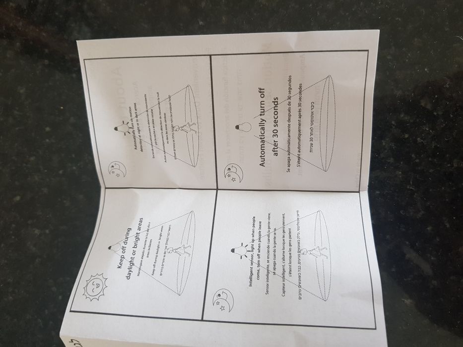 Lâmpada luz LED branca 12w com sensor NOVA