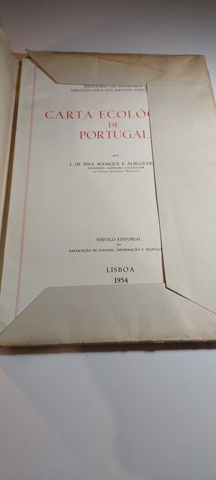 Carta Ecológica de Portugal - Pina Manique | Capa, livro e Mapa Grande