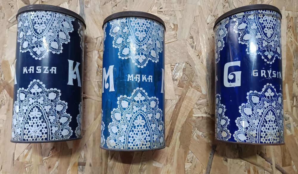 Stare puszki 3 sztuki