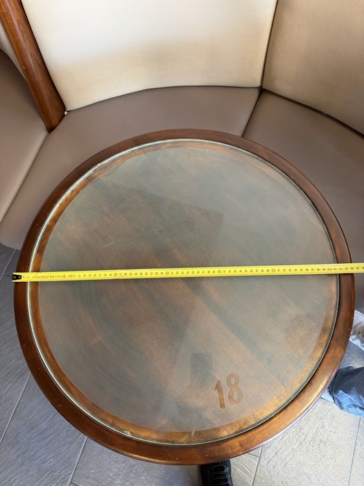Tampos de mesa com vidro  65 cm