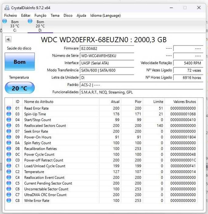 Disco Rígido 3.5" WD RED 2TB - NAS Hard Drive
