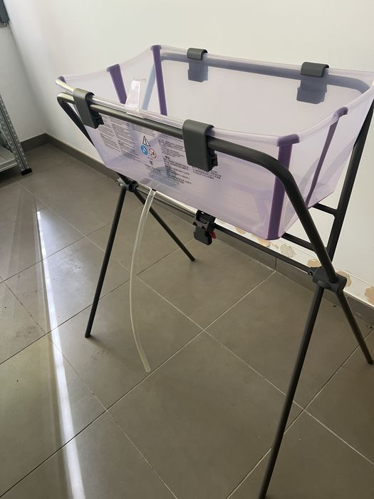 Banheira Flexi Recem Nascido e Balde colocar fraldas